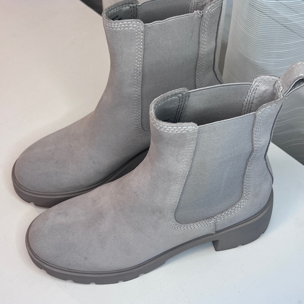 Steve Madden Gray Ankle Booties with Elastic Panels